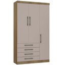 Ver imagem 1 de Guarda Roupa Modulado 132cm 3 Portas e 4 Gavetas Paris Luciane Móveis