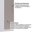 Ver imagem 5 de Guarda Roupa de Canto Reto Modulado 90cm 1 Porta Alpes Luciane Móveis