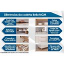 Ver imagem 2 de Cozinha Completa Bella 5 Peças (2 Armários + 2 Balcões + 1 Painel Ripado) Freijo-titanium - Mgm