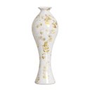 Ver imagem 1 de Vaso de Cerâmica para Decoração de Sala Branco e Dourado Califórnia G Imperatriz Joelma Decorações