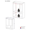 Ver imagem 3 de Armário Lavanderia com 2 Portas Ibiza Multimóveis Preto