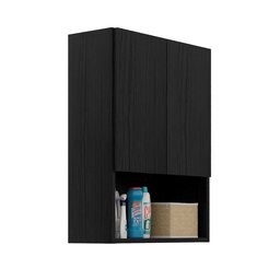 Armário Lavanderia com 2 Portas Ibiza Multimóveis Preto - 2