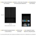 Ver imagem 4 de Armário Lavanderia com 2 Portas Ibiza Multimóveis Preto