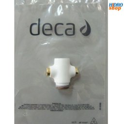 Desviador Para Duchas Manuais Deca Branco com Dourado - 4690036 - 1