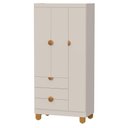 Ver imagem 1 de Guarda Roupa Infantil Apolo 3 Portas 3 Gavetas Areia Fosco - Reller