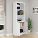 Ver imagem 4 de Armário Estante Alto para Escritório Home Office ME4110 MDP Branco - Gran Belo