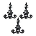 Ver imagem 1 de Kit 3 Ponteira Ponta de Lança Ferro N19 Grade Muro 23x18cm