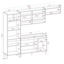 Ver imagem 2 de Armário de Cozinha com Balcão sem Tampo 9 Portas 1 Gaveta Atenas - Cinamomo Branco - Aramoveis