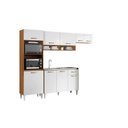 Ver imagem 1 de Armário de Cozinha com Balcão sem Tampo 9 Portas 1 Gaveta Atenas - Cinamomo Branco - Aramoveis