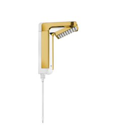 Chuveiro Lorenzetti Acqua Star - Branco - 220v:dourado Brilho - 2