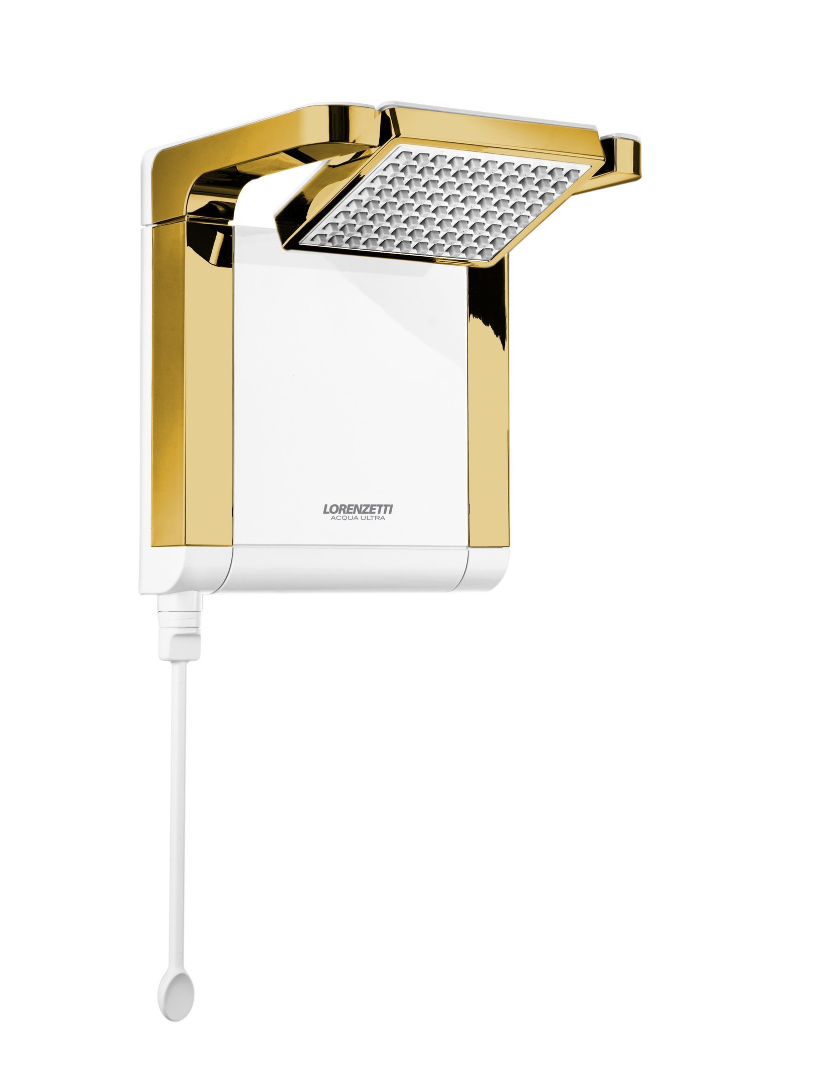 Chuveiro Lorenzetti Acqua Star - Branco - 220v:dourado Brilho