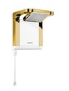 Ver imagem 1 de Chuveiro Lorenzetti Acqua Star - Branco - 220v:dourado Brilho