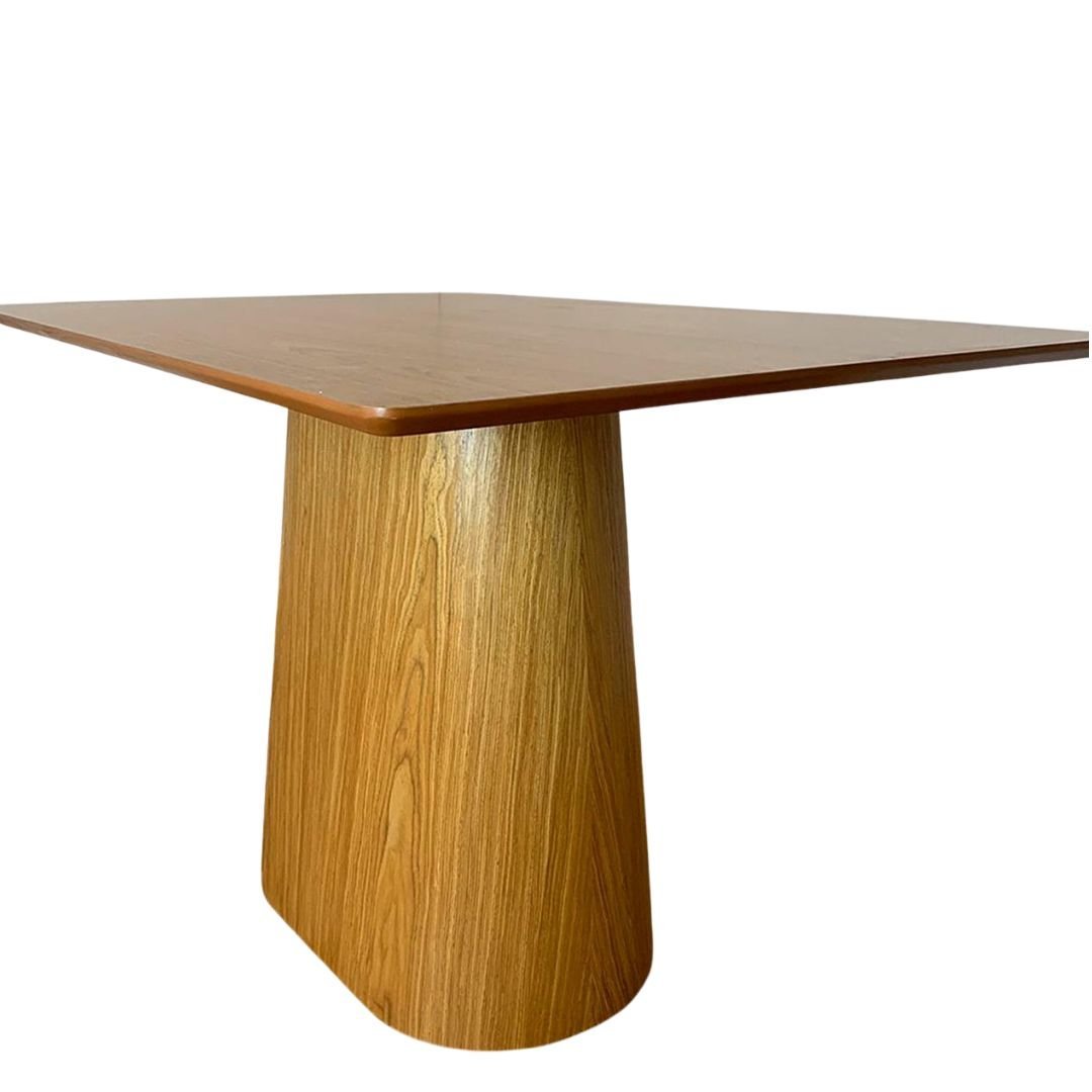 Mesa de Jantar Cone Retangular 120x80 cm Base Oval Freijó Tampo Freijó Freijó - 3