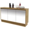 Balcão Buffet 3 Portas com Espelho Bb2609 Natural - 3
