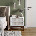 Ver imagem 1 de Mesinha de Cabeceira Linha Santorini 60cm de Largura e Altura:branco