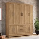 Ver imagem 1 de Guarda-roupa Casal New Murano 10 Portas 3 Gavetas Amêndola/touch - Demóbile