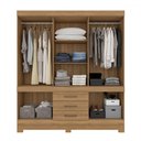 Ver imagem 3 de Guarda-roupa Casal New Murano 10 Portas 3 Gavetas Amêndola/touch - Demóbile