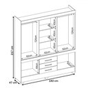 Ver imagem 4 de Guarda-roupa Casal New Murano 10 Portas 3 Gavetas Amêndola/touch - Demóbile