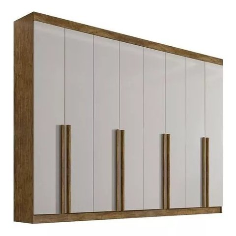 Guarda Roupa Casal 8 Pts Daymond Ypê Off White Ddoro