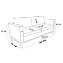 Ver imagem 7 de Sofá 03 Lugares Juliette Corano Base Madeira Castanho - D'Rossi