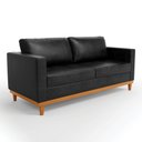 Ver imagem 1 de Sofá 03 Lugares Juliette Corano Base Madeira Castanho - D'Rossi