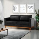 Ver imagem 2 de Sofá 03 Lugares Juliette Corano Base Madeira Castanho - D'Rossi