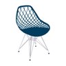 Cadeira Jenny em Polipropileno com Base Cromada - Várias Cores - Azul - 1
