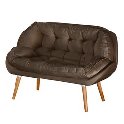 Namoradeira Sênior Decorativa P Recepção Consultório Suede:marrom Suede - 2
