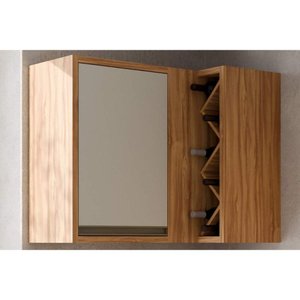 Armário Aéreo Cozinha Modulado Tempranillo Canto Reto C/ 1 Porta 98cm Amendoa/off White - Ronipa