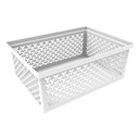 Ver imagem 1 de Cesto Organizador Crippa Grande Branco Retangular Escritório Closet Banheiro Lavanderia