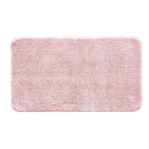 Tapete Liso Linha Vip Pêlo Baixo Antiderrapante - Jolitex - Rosê - 100x140cm