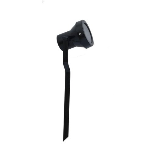 Luminária Espeto 229 para Jardim Alumínio Repuxado Preto Bivolt Lumi com Vidro Temperado