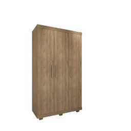 Guarda Roupa Lion 3 Portas 2 Gavetas com Pés - Lanza:Noce Bronze - 1