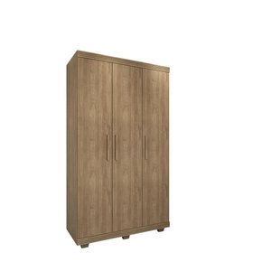 Guarda Roupa Lion 3 Portas 2 Gavetas com Pés - Lanza:Noce Bronze