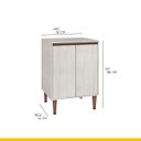 Ver imagem 3 de Balcão para Cozinha New 60 X 86 Cm 2 Portas Mdp Legno Nogueira - Clicklar