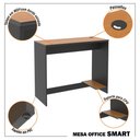 Ver mais imagens de Conjunto de Escritório 2 Peças Smart Office Mesa e Aparador Buffet - Preto e Cedro