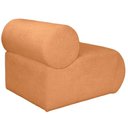 Ver imagem 2 de Poltrona Orgânica Luxo Virginia Sala Recepção Tecido Boucle Cor Terracota