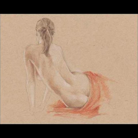 Classical Figure Study Ii Canaleta 60x48cm Preta