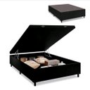 Ver imagem 1 de Cama Box Baú Casal Suede Preto 138x188