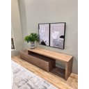 Ver imagem 3 de Rack Extensível Orion para Tv Grande 165 a 300 Cm Sala Amadeirado Carvalho Amêndoa