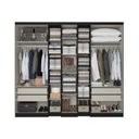 Ver imagem 4 de Guarda-Roupa Casal 7 Portas 4 Gavetas 250x55x233cm Selecto Yescasa Marrom Preto/Capuccino