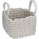 Ver imagem 3 de Jogo 2 Peças Cesta Organizadora Decorativa Home&co Tecido Branco - G:31x27x27 P:26x21x21 Cm