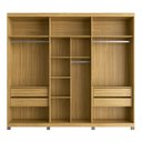 Ver imagem 6 de Guarda-Roupa 6 Portas 4 Gavetas Pervoi Bege/Ipê/Sabbia