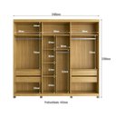 Ver imagem 5 de Guarda-Roupa 6 Portas 4 Gavetas Pervoi Bege/Ipê/Sabbia