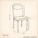 Ver imagem 5 de Kit de 2 Cadeiras Estofada para Mesa Jantar Cozinha Moderna - Bege