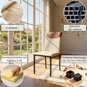 Ver imagem 3 de Kit de 2 Cadeiras Estofada para Mesa Jantar Cozinha Moderna - Bege