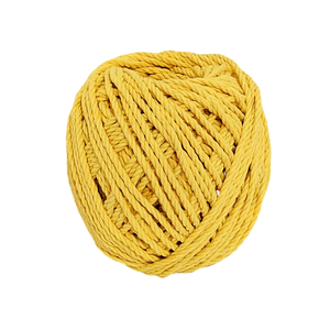 Cordão de Algodão Torcido São Francisco Amarelo 120 Metros