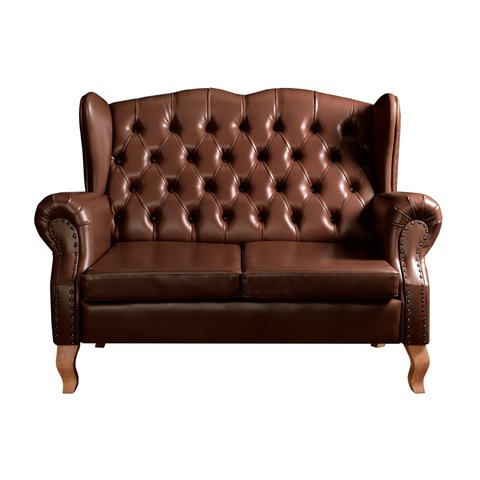 Namoradeira Chesterfield Imperador Sofá Vintage Capitonê - Couríssimo Café