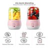 MINI LIQUIDIFICADOR PORTÁTIL MIXER SEM FIO SMOOTHIE VITAMINA FITNESS USB RECARREGÁVEL ROSA - 7