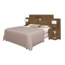 Ver imagem 2 de Cabeceira Para Cama Box Regulável ACAP Casal Com Prateleiras nas Laterais Para Objetos Cor Jequitiba